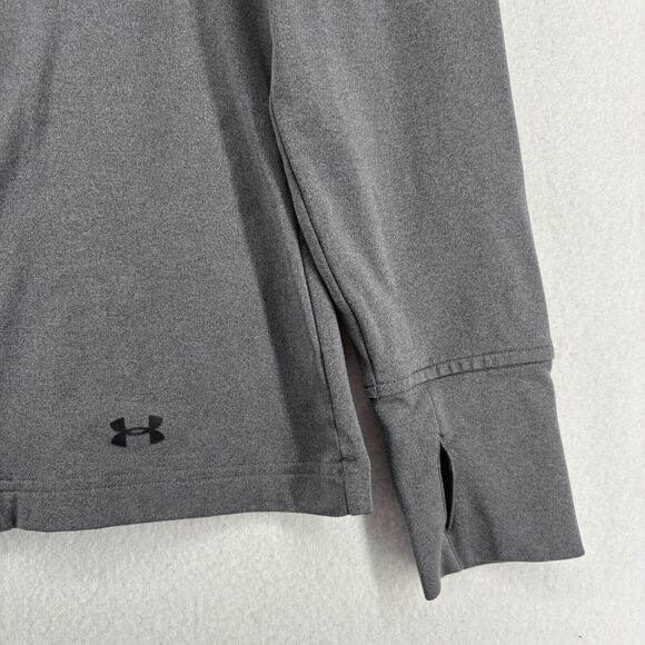 UNDER ARMOUR Hoodie Women M ColdGear Infrared EVO Fitted Sweatshirt Running Gray - Picture 6 of 13